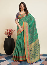 Flawless Saree in Sea Green Colour
